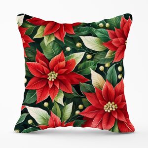 WRT Ltd Poinsetta Watercolour Outdoor Cushion - 45cm x 45cm WRT Ltd Poinsetta Watercolour Outdoor Cushion - 45cm x 45cm