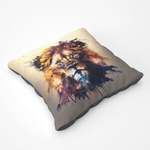 WRT Ltd Majestic Lion Face Splashart Floor Cushion WRT Ltd Majestic Lion Face Splashart Floor Cushion