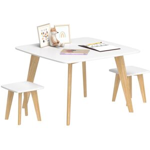 MHSTAR UK LTD AIYAPLAY Kids Table and Chair Set, 3 Pieces Toddler Furniture Set, Activity Build Play Table Chair Set for Playroom, Bedroom, Preschoolers Boys and Gi
