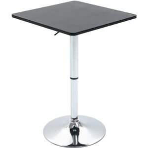 MHSTAR UK LTD HOMCOM Adjustable Height Bar Table with Metal Frame and Square Tabletop