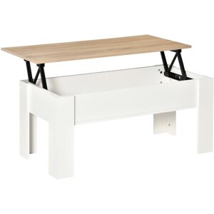 MHSTAR UK LTD HOMCOM Lift Top Coffee Table w/Storage Compartment, Living Room Center Table