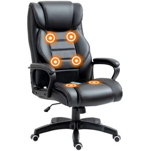 MHSTAR UK LTD Vinsetto High Back 6 Points Vibration Massage Executive Office Chair, Black