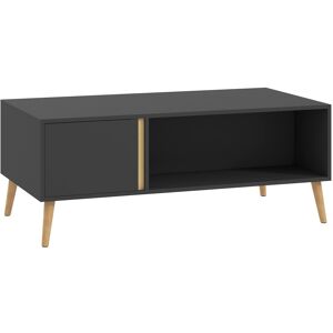MHSTAR UK LTD HOMCOM Coffee Table Modern Centre Table with Storage Rectangular Side Table Grey