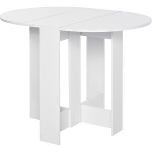 MHSTAR UK LTD HOMCOM Folding Drop Leaf Dining Table Foldable Dinner Table for Small Kitchen