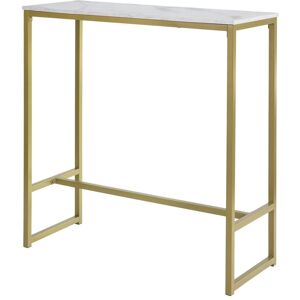 SoBuy Commercial GmbH SoBuy FSB34-G, Kitchen Breakfast Bar Table Dining Table Coffee Bar with Metal Frame, Gold