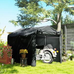 MHSTAR UK LTD Outsunny 2.2 x 1.6 m Garden Storage Tent, Waterproof Anti-UV Bike Tent with Roll-up Zipper Door, Galvanised Outdoor Storage Shelter Carport for Bike,
