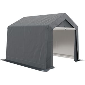 MHSTAR UK LTD Outsunny 3 x 3(m) Garden Storage Shed Tent, Heavy Duty Outdoor Shed, Waterproof Portable Shed Shelter with Ventilation Window and Large Door, for Bike