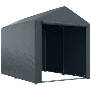 MHSTAR UK LTD Outsunny 1.6 x 2.2m Garden Storage Shed Tent, Portable Shed Shelter with Galvanised Steel Frame and Large Door, for Motorbike, Garden Tools, Bike Stor