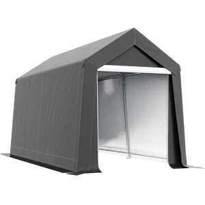 MHSTAR UK LTD Outsunny 2.1 x 3.6 (m) Garden Storage Tent, Portable Shed with Heavy Duty Galvanised Steel Frame, Ventilation Window, Roll-up Zipper Door, for Bike, M
