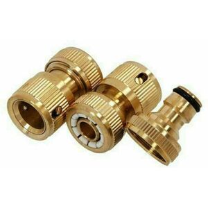 MantraRaj Infotech LTD. 3Pc Brass Hose Fitting Set Pipe Connectors adaptors Kit Gardening Male Female
