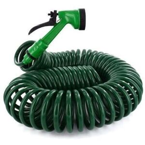 MantraRaj Infotech LTD. MantraRaj 10M 15M 30M Garden Hose Pipe Expandable Garden Coil Hose Spray Gun Hosepipes Coil 5 Function Pipe Reel Water Spray Gun Nozzle Plant & Flower