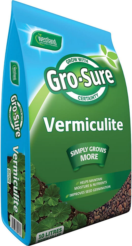 Gifts Direct 2 U Ltd Gro-Sure Vermiculite Healthy Seed Germination Soil Moisture & Nutrients 10L Bag