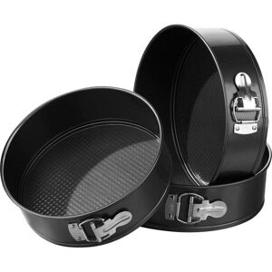 MantraRaj Infotech LTD. 3pc Non-Stick Baking Springform Round Cake Tin Tray Pan Set Kit Spring Loaded