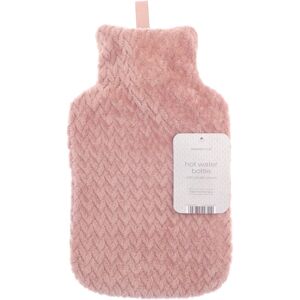 XS-Stock.com Ltd Hot Water Bottle Plush Lattice Effect Fleece Cover 2 Litre - Pink XS-Stock.com Ltd Hot Water Bottle Plush Lattice Effect Fleece Cover 2 Litre - Pink