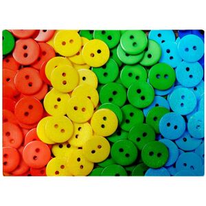 WRT Ltd Colourful Buttons Pattern Glass Chopping Board WRT Ltd Colourful Buttons Pattern Glass Chopping Board