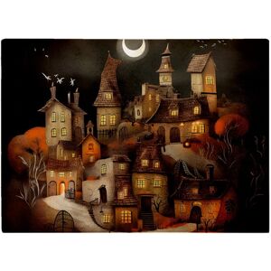 WRT Ltd Spooky Halloween Village Glass Chopping Board WRT Ltd Spooky Halloween Village Glass Chopping Board