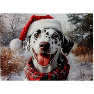 WRT Ltd Christmas Dalmatian Glass Chopping Board WRT Ltd Christmas Dalmatian Glass Chopping Board