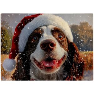 WRT Ltd Christmas Springer Spaniel Glass Chopping Board WRT Ltd Christmas Springer Spaniel Glass Chopping Board