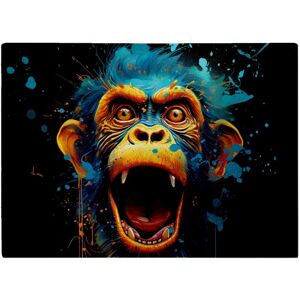 WRT Ltd Crazy Monkey face Splashart Glass Chopping Board WRT Ltd Crazy Monkey face Splashart Glass Chopping Board