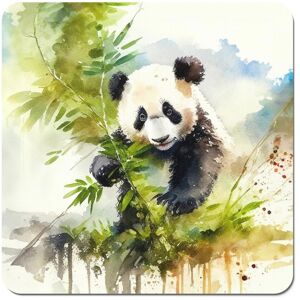 WRT Ltd Panda Eating Bamboo Watercolour Coasters WRT Ltd Panda Eating Bamboo Watercolour Coasters