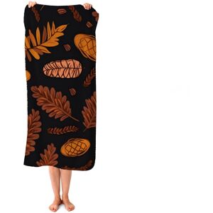 WRT Ltd Autumn Leaves And Pinecones Beach Towel WRT Ltd Autumn Leaves And Pinecones Beach Towel