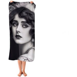 WRT Ltd Glamorous Edwardian Showgirl Beach Towel WRT Ltd Glamorous Edwardian Showgirl Beach Towel