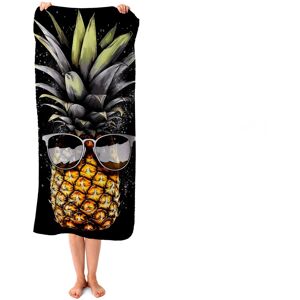 WRT Ltd Splashart Pineapple In Glasses Beach Towel WRT Ltd Splashart Pineapple In Glasses Beach Towel