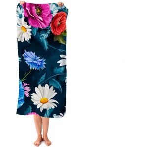 WRT Ltd Poppy Flowers With Chamomile Beach Towel WRT Ltd Poppy Flowers With Chamomile Beach Towel