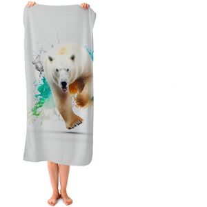 WRT Ltd Charging Polar Bear Beach Towel WRT Ltd Charging Polar Bear Beach Towel