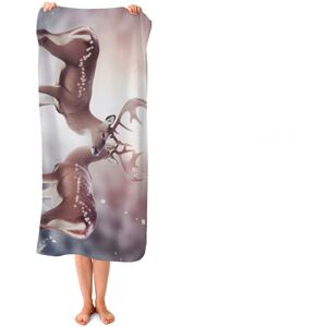 WRT Ltd Reindeer In The Snow Beach Towel WRT Ltd Reindeer In The Snow Beach Towel