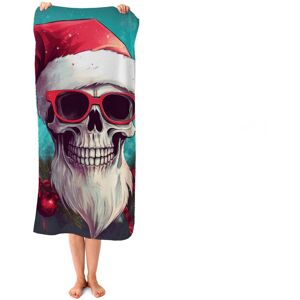 WRT Ltd Santa Skull Splashart Beach Towel WRT Ltd Santa Skull Splashart Beach Towel