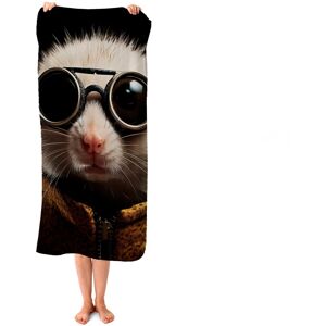 WRT Ltd Realistic Doormouse with Glasses Beach Towel WRT Ltd Realistic Doormouse with Glasses Beach Towel