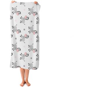 WRT Ltd Cute Hand Drawn Zebra Beach Towel WRT Ltd Cute Hand Drawn Zebra Beach Towel