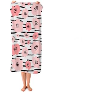 WRT Ltd Pastel Pink Flowers Beach Towel WRT Ltd Pastel Pink Flowers Beach Towel