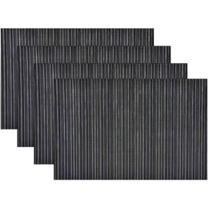 XS-Stock.com Ltd 4 Woven PVC Textilene Placemats Dining Kitchen Table Mats - Slate XS-Stock.com Ltd 4 Woven PVC Textilene Placemats Dining Kitchen Table Mats - Slate
