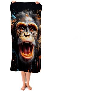WRT Ltd Monkey Face Splashart Beach Towel WRT Ltd Monkey Face Splashart Beach Towel