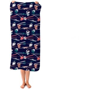 WRT Ltd Hand Drawn Wild Flowers Beach Towel WRT Ltd Hand Drawn Wild Flowers Beach Towel