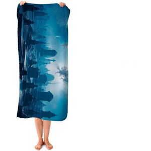 WRT Ltd A Moonlit Graveyard Beach Towel WRT Ltd A Moonlit Graveyard Beach Towel