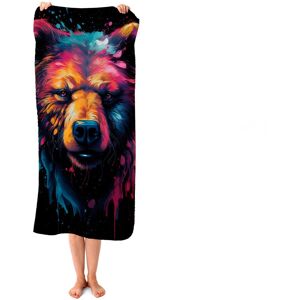 WRT Ltd Splashart Bear Face Beach Towel WRT Ltd Splashart Bear Face Beach Towel