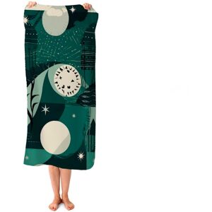 WRT Ltd Abstact Green Cream Moon and Stars Beach Towel WRT Ltd Abstact Green Cream Moon and Stars Beach Towel