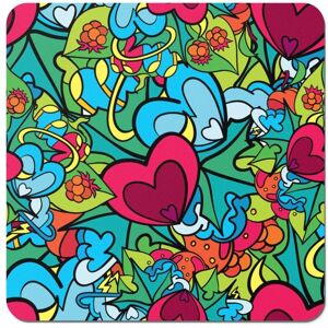 WRT Ltd Hippie Psychedelic Pattern Coasters WRT Ltd Hippie Psychedelic Pattern Coasters