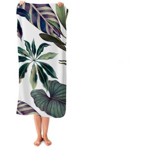 WRT Ltd Watercolor Tropical Leaf Beach Towel WRT Ltd Watercolor Tropical Leaf Beach Towel