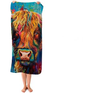 WRT Ltd Splashart Highland Cow Beach Towel WRT Ltd Splashart Highland Cow Beach Towel