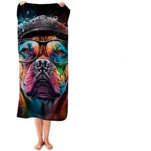 WRT Ltd Staffordshire Bull Terrier Dog Splashart Beach Towel WRT Ltd Staffordshire Bull Terrier Dog Splashart Beach Towel