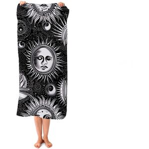 WRT Ltd Moon and Sun Black White Beach Towel WRT Ltd Moon and Sun Black White Beach Towel