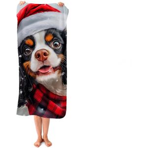 WRT Ltd Christmas Cavalier King Charles Spaniel Beach Towel WRT Ltd Christmas Cavalier King Charles Spaniel Beach Towel