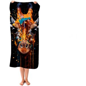WRT Ltd Giraffe Face Splashart Beach Towel WRT Ltd Giraffe Face Splashart Beach Towel