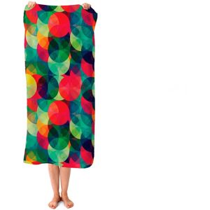 WRT Ltd Colourful Grunge Circle Pattern Beach Towel WRT Ltd Colourful Grunge Circle Pattern Beach Towel