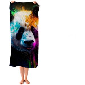 WRT Ltd Panda Face Splashart Colourful Beach Towel WRT Ltd Panda Face Splashart Colourful Beach Towel