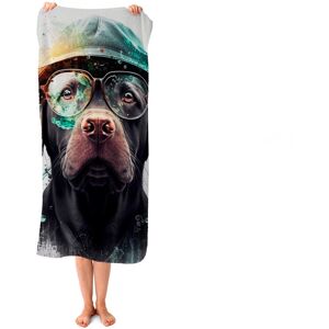 WRT Ltd Splashart Labrador Retriever Dog Beach Towel WRT Ltd Splashart Labrador Retriever Dog Beach Towel